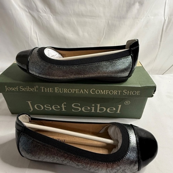 Josef Seidel Womens Pippa 07 Ballet Flats Black & Metallic Shoes EU 36 US 5-5.5 - Picture 4 of 16